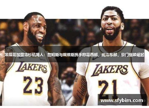 浓眉哥加盟洛杉矶湖人：詹姆斯与戴维斯携手称霸西部，统治东部，豪门继续崛起